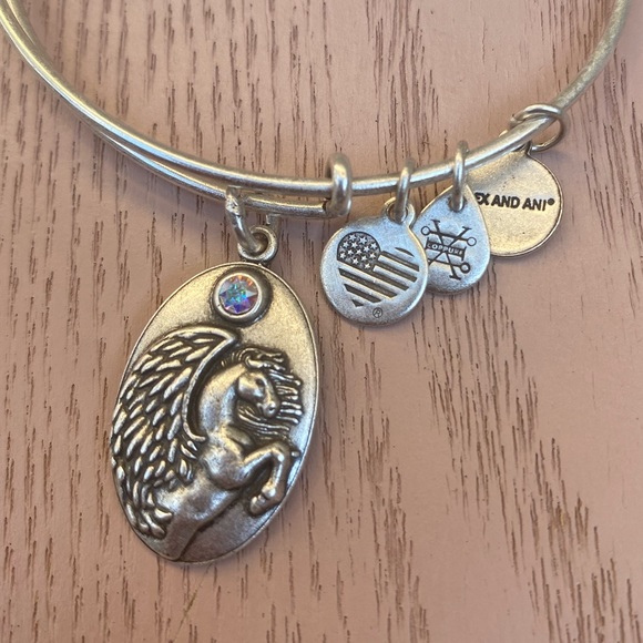 Alex And Ani Pegasus Expandable Silver Bracelet - Picture 3 of 6